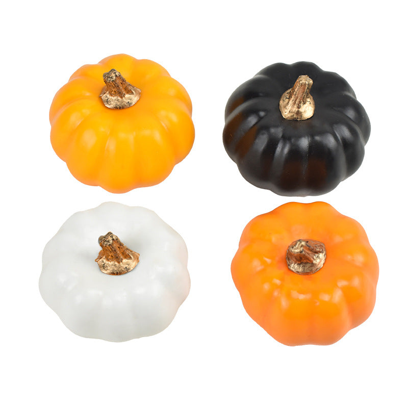 Calabazas artificiales de 3" x 3" 12 piezas para decoración de interiores