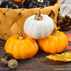 Calabazas artificiales de 3" x 3" 12 piezas para decoración de interiores