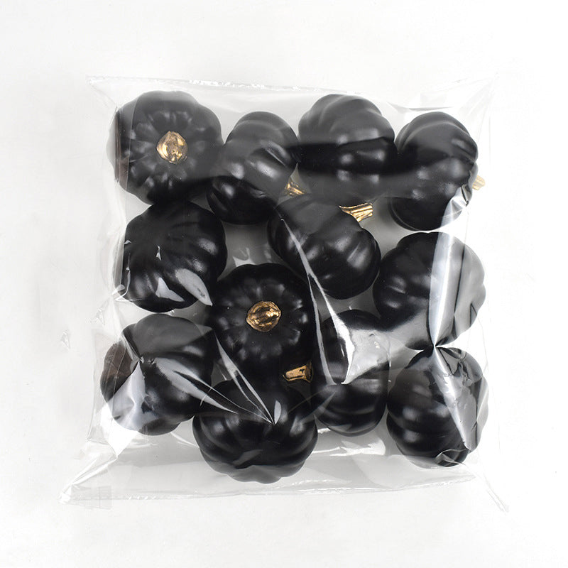 Calabazas artificiales de 3" x 3" 12 piezas para decoración de interiores