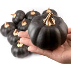 Calabazas artificiales de 3" x 3" 12 piezas para decoración de interiores