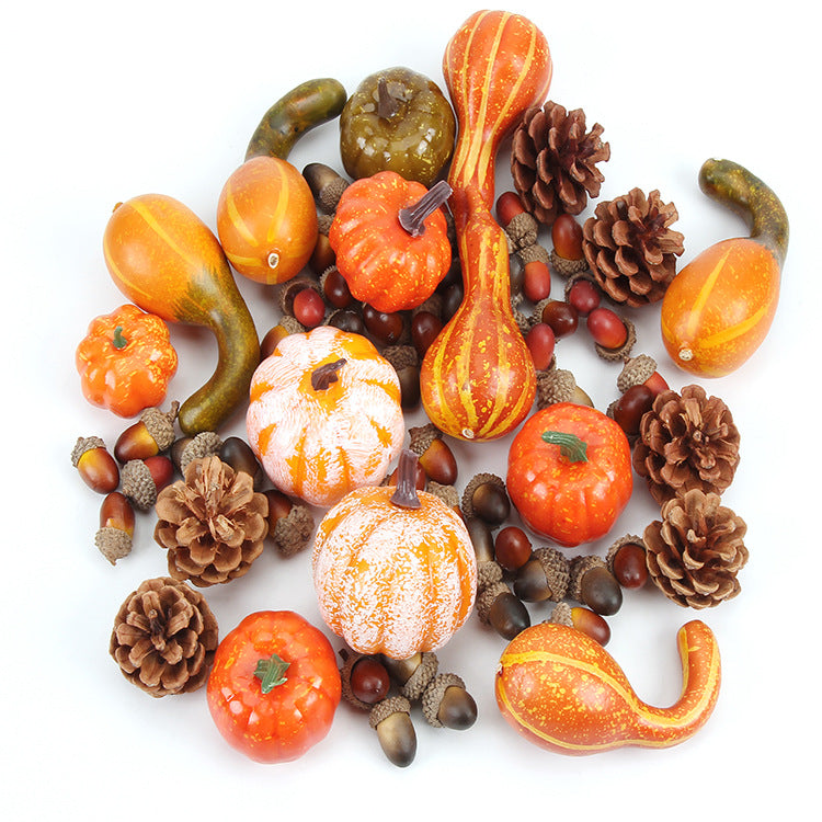 Calabazas artificiales de 4" x 4" 166 piezas para decoración de interiores