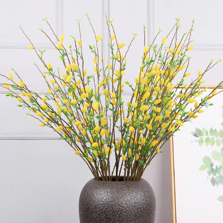 Tallos artificiales de 33" 3 piezas para bodas y eventos - Amarillo
