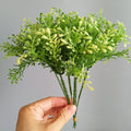 Tallos artificiales de 7" 6 piezas para bodas y eventos - Dark verde