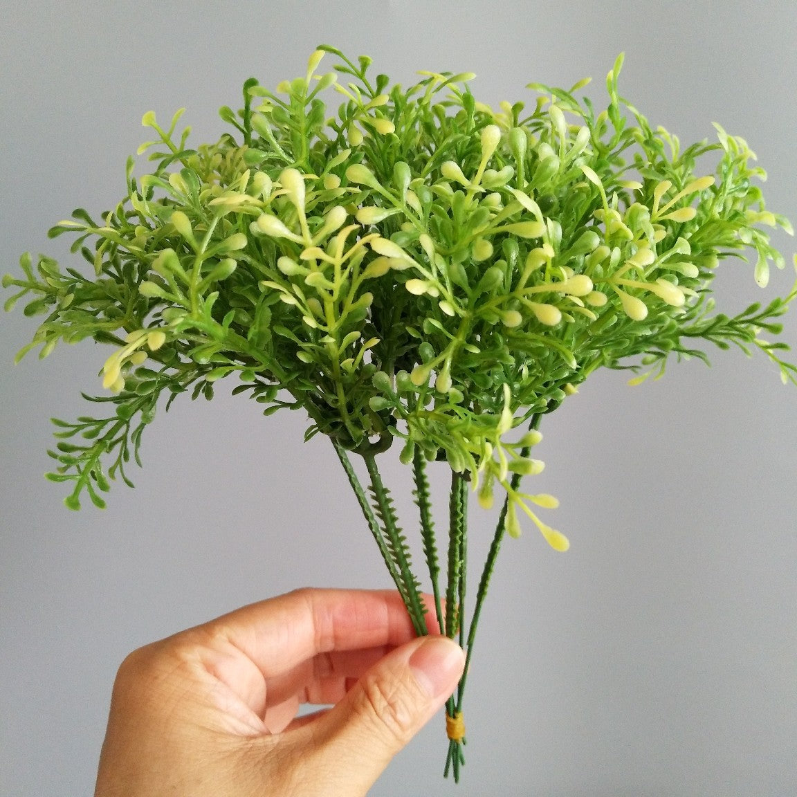 Tallos artificiales de 7" 6 piezas para bodas y eventos - Dark verde