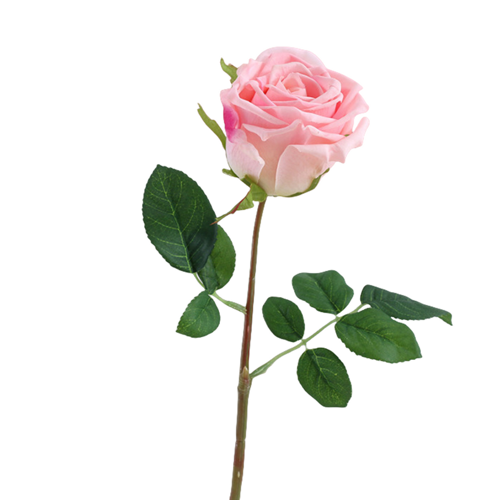 Rosas artificiales con resistencia a los rayos UV con tacto real de 17" para jardín, balcón y terraza