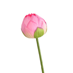 Lotos artificiales con tacto real para decoración del hogar, eventos y escaparates - 27" rosa single petal blooming