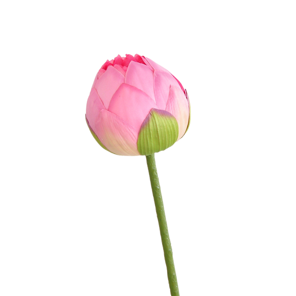 Lotos artificiales con tacto real para decoración del hogar, eventos y escaparates - 27" rosa single petal blooming
