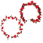 Flores de Pascua artificiales de 98" para decoración navideña - A