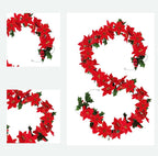 Flores de Pascua artificiales de 98" para decoración navideña
