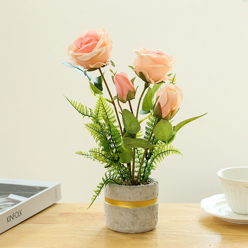 Rosas artificiales de 11" para decoración del hogar, eventos y escaparates - Rosa