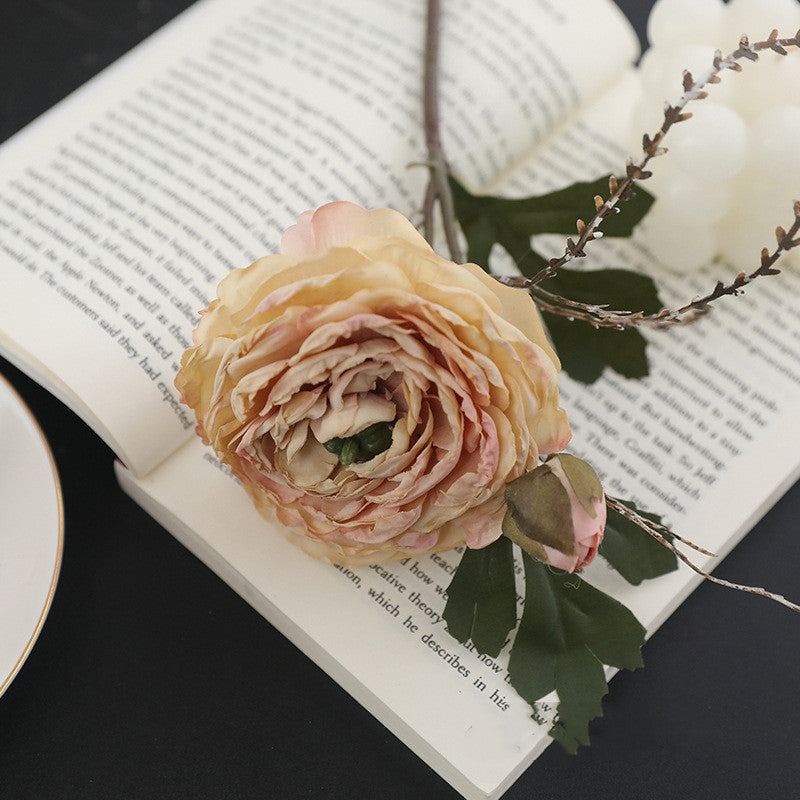 Rosas artificiales de 9.8" 5 piezas para bodas y eventos