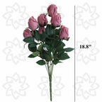 Rosas artificiales de 18" para decoración del hogar, eventos y escaparates