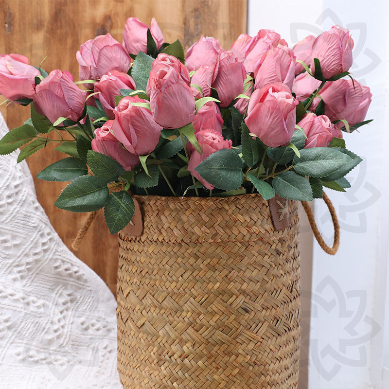 Rosas artificiales de 18" para decoración del hogar, eventos y escaparates - Rosa-morado