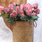 Rosas artificiales de 18" para decoración del hogar, eventos y escaparates - Rosa-morado