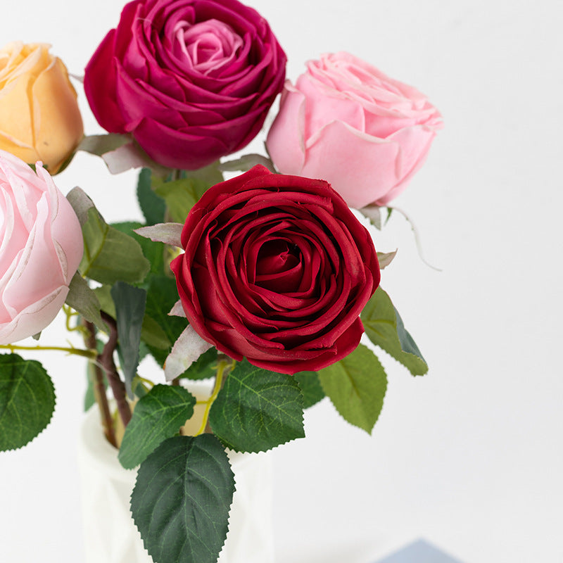 Rosas artificiales de 19" para bodas y eventos - Rosa claro