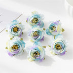 Rosas artificiales de 2" 7 piezas para bodas y eventos - Morado