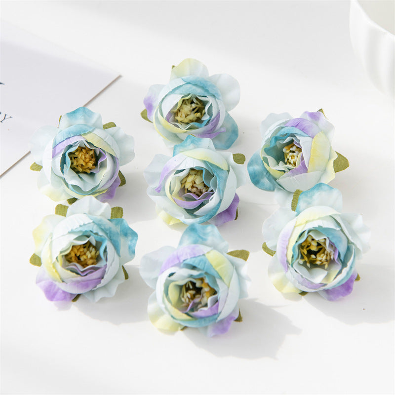 Rosas artificiales de 2" 7 piezas para bodas y eventos - Morado