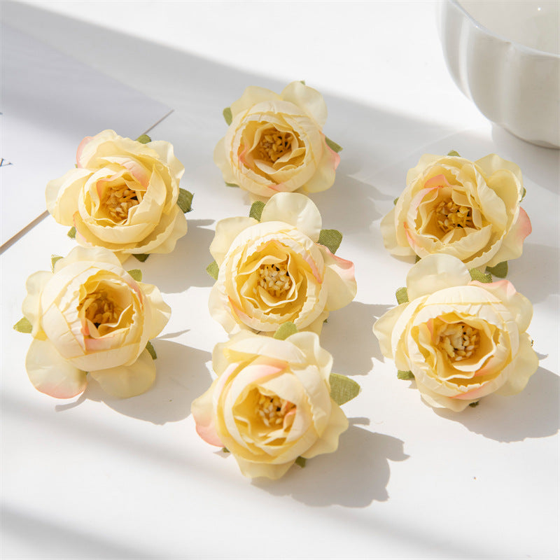 Rosas artificiales de 2" 7 piezas para bodas y eventos