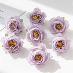 Rosas artificiales de 2" 7 piezas para bodas y eventos - Dusty rosa