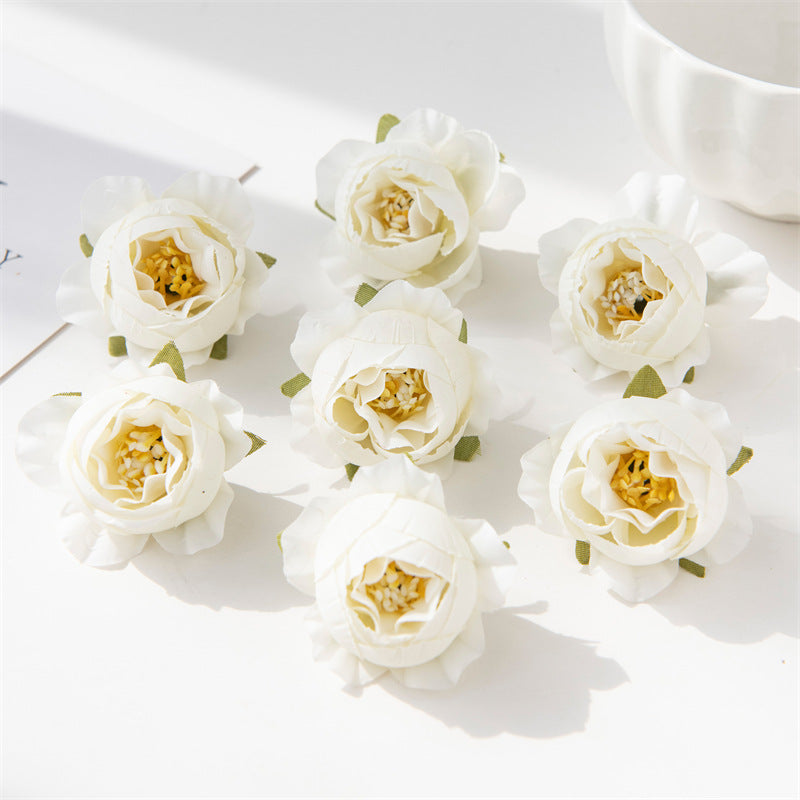 Rosas artificiales de 2" 7 piezas para bodas y eventos - Dusty rojo