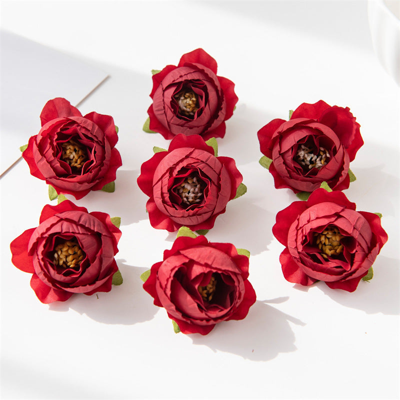 Rosas artificiales de 2" 7 piezas para bodas y eventos - Colorful