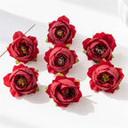 Rosas artificiales de 2" 7 piezas para bodas y eventos - Colorful