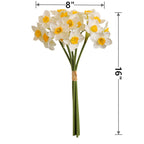 Narcisos artificiales de 16" 6 piezas para bodas y eventos