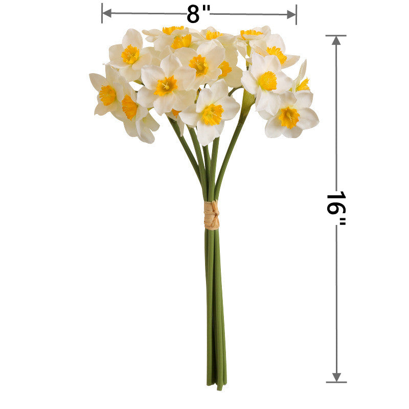 Narcisos artificiales de 16" 6 piezas para bodas y eventos