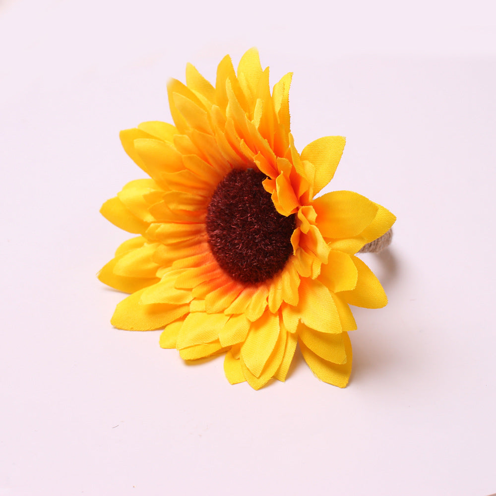Girasoles artificiales de 2" x 2" 12 piezas para bodas y eventos