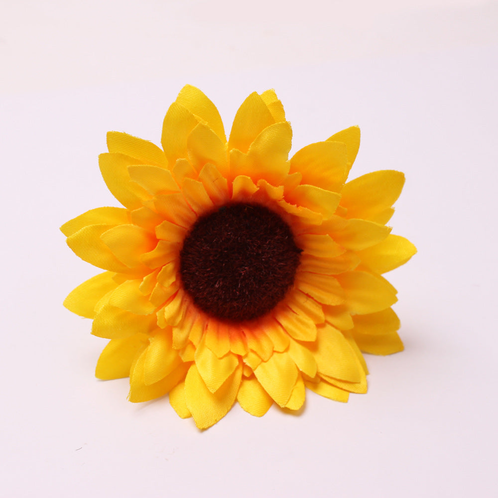 Girasoles artificiales de 2" x 2" 12 piezas para bodas y eventos