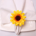 Girasoles artificiales de 2" x 2" 12 piezas para bodas y eventos - Amarillo