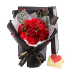 Claveles artificiales de 14" x 10" para bodas y eventos - Rojo