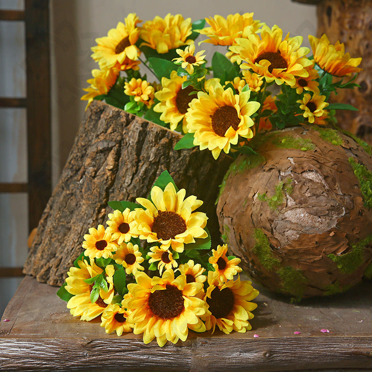 Girasoles artificiales de 13" para bodas y eventos