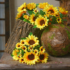 Girasoles artificiales de 13" para bodas y eventos
