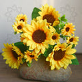 Girasoles artificiales de 13" para bodas y eventos