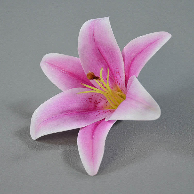 Rosas artificiales con tacto real de 6" x 6" 10 piezas para bodas y eventos - Rojo rosa