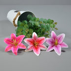 Rosas artificiales con tacto real de 6" x 6" 10 piezas para bodas y eventos - Blanco