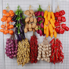 Calabazas artificiales de 20" x 10" para decoración de interiores - 1 pc Bell pepper
