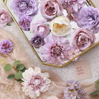 Rosas artificiales para bodas y eventos - Burdeos/peach fuzz