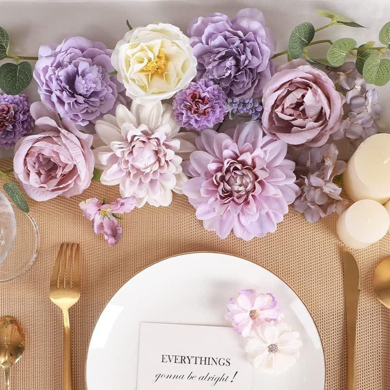 Rosas artificiales para bodas y eventos - Lilac/morado