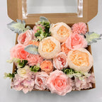 Rosas artificiales para bodas y eventos - Champán/coffee