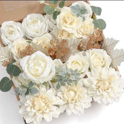 Rosas artificiales para bodas y eventos - Rosa claro