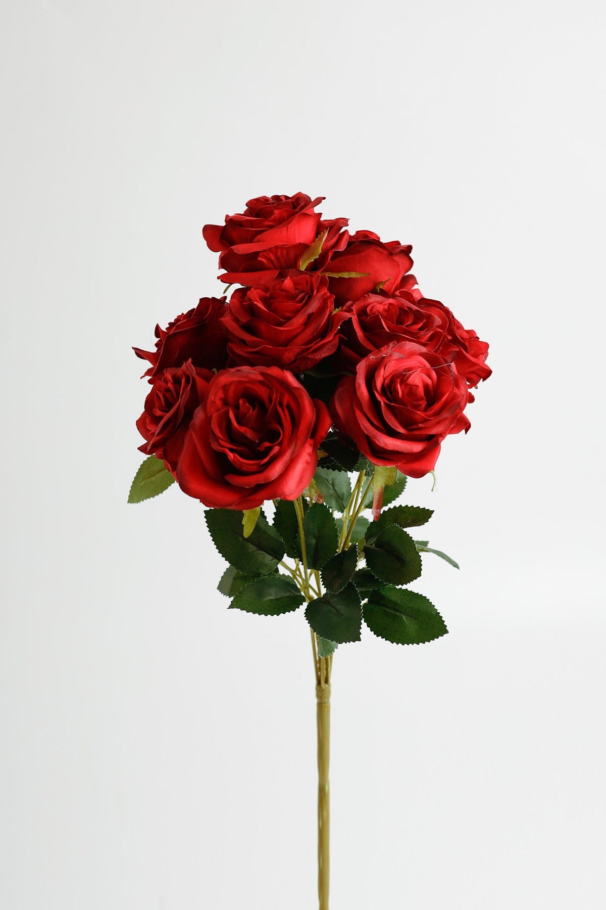 Rosas artificiales de 17" para bodas y eventos - Burdeos/negro edge
