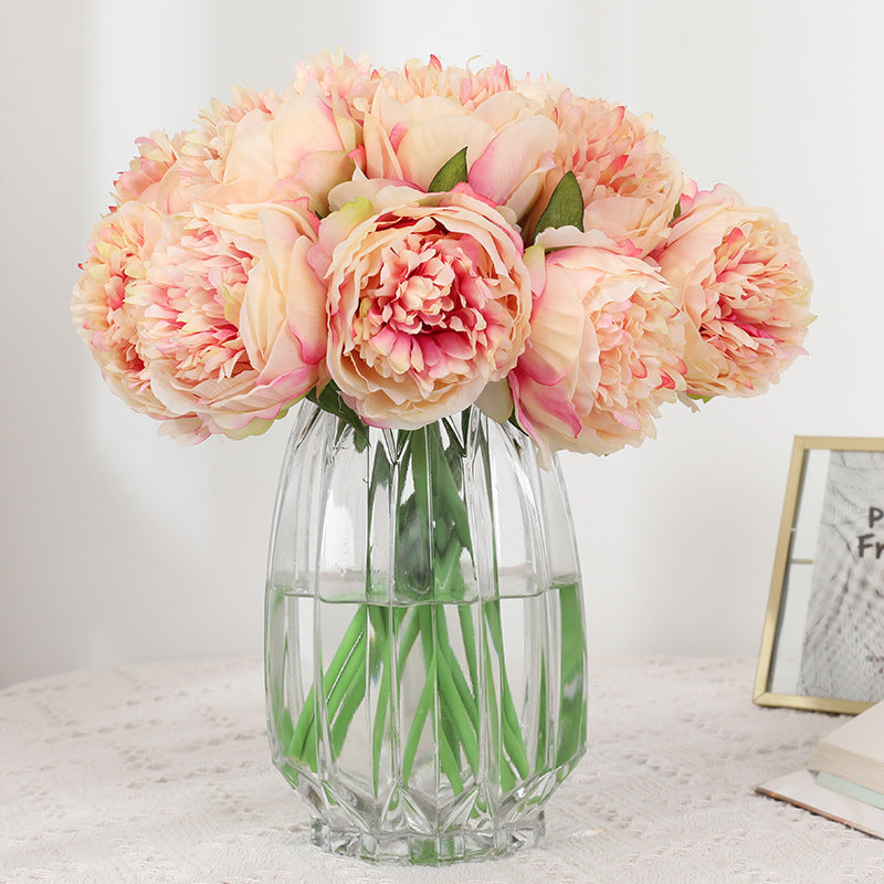 Peonías artificiales de 11.8" para bodas y eventos - Fucsia