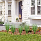 Césped ornamental artificial con resistencia a los rayos UV 10 piezas para jardín, balcón y terraza - 31" Amarillo/verde