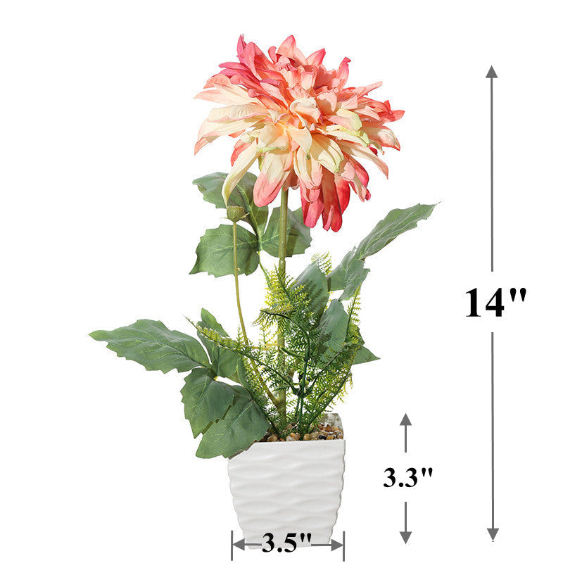 Dalias artificiales de 14" para decoración del hogar, eventos y escaparates