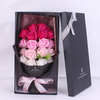 Rosas artificiales de 15" x 8" para bodas y eventos - Blanco-rosa