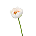 Lotos artificiales con tacto real para decoración del hogar, eventos y escaparates - 27" blanco multi petal blooming