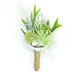 Boutonniere artificial para jardín, balcón y terraza - Verde