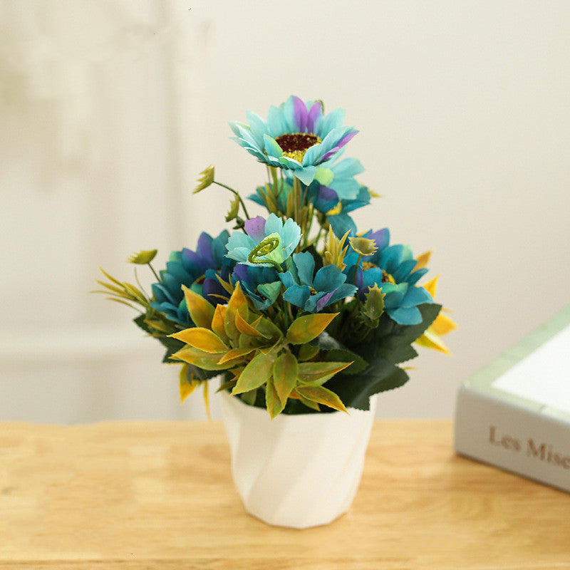 Girasoles artificiales de 10" para decoración del hogar, eventos y escaparates - Teal